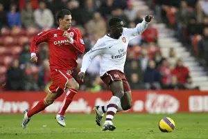 Kolo Toure (Arsenal) and Jeremie Aliadiere (Middlesbrough)
