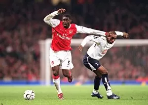 Images Dated 1st February 2007: Kolo Toure (Arsenal) Jermaine Defoe (Tottenham)