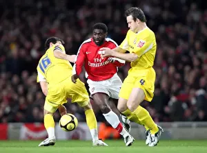 Arsenal V Cardiff City FA Cup Prints: Kolo Toure (Arsenal) Joe Ledley and Gavin Rae (Cardiff)