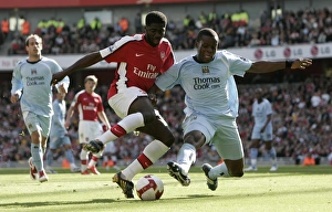 Arsenal V Manchester City 2008-09 Prints: Kolo Toure (Arsenal) Nedum Onouha (Man City)