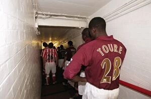 Arsenal v Sunderland 2005-6 Collection: Kolo Toure (Arsenal) in the players tunnell. Arsenal 3: 1 Sunderland