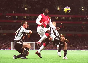 Arsenal V Newcastle United 2006-07 Prints: Kolo Toure (Arsenal) Scott Parker and Kieron Dyer (Newcastle)
