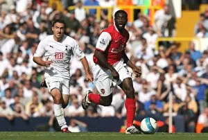 Images Dated 17th September 2007: Kolo Toure (Arsenal) Steed Malbranque (Tottenham)