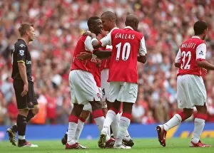 Images Dated 14th October 2006: Kolo Toure celebrates Arsenals 1st goal
