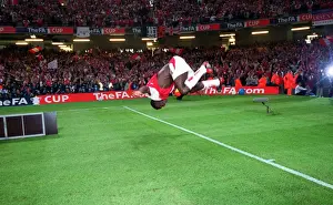 Arsenal V Southampton FA Cup Final Prints: Kolo Toure's Euphoric Backflip: Arsenal Wins FA Cup vs Southampton (2003)