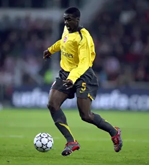 PSV Eindhoven V Arsenal 2006-07 Prints: Kolo Toure's Victory: Arsenal's 1:0 Win Over PSV Eindhoven in the UEFA Champions League