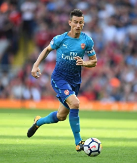 Liverpool V Arsenal 2017-18 Prints: Koscielny Focused: Liverpool vs Arsenal, Premier League 2017-18