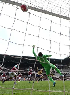 West Ham United V Arsenal 2015-16 Prints: Koscielny Scores Arsenal's Third: Premier League 2015-16 - West Ham United vs Arsenal