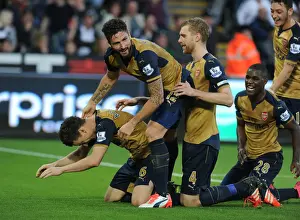 Swansea City V Arsenal 2015-16 Prints: Koscielny Scores Brace: Arsenal's Win Against Swansea City, 2015-16 Premier League