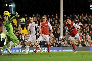 Fulham V Arsenal 2011-12 Prints: Koscielny Scores the Winner: Fulham vs. Arsenal, Premier League 2011-12