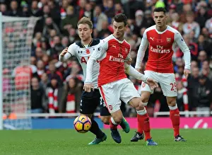 Arsenal V Tottenham Hotspur 2016-17 Prints: Koscielny vs. Eriksen: A Premier League Rivalry - Arsenal vs. Tottenham