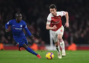 Arsenal V Chelsea 2018-19 Prints: Koscielny vs. Kante: A Premier League Showdown at the Emirates