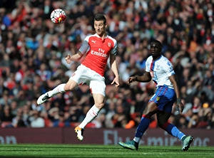 Arsenal V Crystal Palace 2015-16 Prints: Koscielny's Aerial Battle: Arsenal vs. Crystal Palace