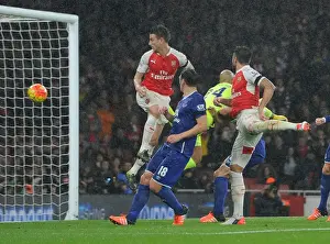 Arsenal V Everton 2015/16 Prints: Koscielny's Pressure-Cooker Goal: Arsenal's Triumph Over Everton (2015/16)