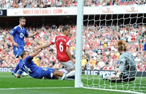 Arsenal V Bolton Wanderers 2010-11 Prints: Koscielny's Stunner: Arsenal's First Goal vs. Bolton (4-1)
