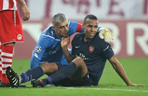 Olympiacos V Arsenal 2009-10 Prints: Kyle Bartley (Arsenal) Antonis Nikopolidis (Olympiacos). Olympiacos 1: 0 Arsenal