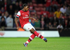 Kyle Ebecilio misses for Arsenal from the penalty spot during the shoot out Kyle Ebecilio misses for Arsenal from the penalty spot during the shoot out