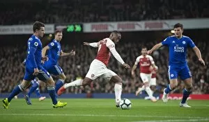 Arsenal v Leicester City 2018-19 Collection: Lacazette 3 181022WAFC