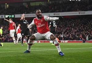 Images Dated 6th December 2019: Lacazette in Action: Arsenal vs Brighton, Premier League
