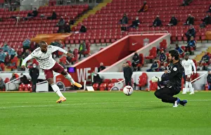 Liverpool V Arsenal 2020-21 Prints: Lacazette Denied by Alisson: Liverpool vs. Arsenal, 2020-21 Premier League