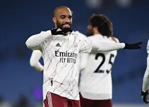 Brighton And Hove Albion V Arsenal 2020-21 Prints: Lacazette Scores: Arsenal Triumph Over Brighton in Premier League Clash