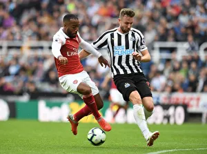 Newcastle United V Arsenal 2018-19 Prints: Lacazette vs. Dummett: A Premier League Showdown at St. James Park