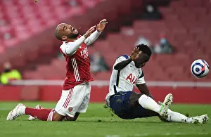 Arsenal V Tottenham Hotspur 2020-21 Prints: Lacazette's Reaction: Controversial Penalty Call Against Tottenham at Emirates Stadium