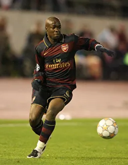 Slavia Prague V Arsenal 2007-8 Prints: Lassana Diarra's Unbeatable Performance: Arsenal Holds Slavia Prague Scoreless in UEFA Champions League Group H