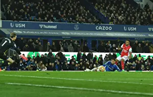 Everton V Arsenal 2020-21 Prints: Last-Minute Agony: Aubameyang's Wide Shot Thwarts Arsenal's Comeback at Everton (2020-21)