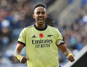 Leicester City V Arsenal 2021-22 Prints: Last-Minute Aubameyang Strike: Arsenal Secure Dramatic Victory Over Leicester City (Premier League 2021-22)