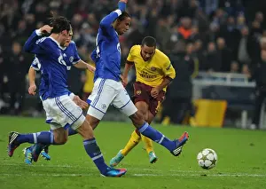 Schalke 04 V Arsenal 2012-13 Prints: Last-Minute Drama: Theo Walcott's Thwarted Goal vs. Schalke 04 (2012-13)