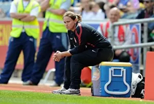 Images Dated 21st May 2011: Laura Harvey the Arsenal Ladies Manager. Arsenal Ladies 2: 0 Bristol Academy