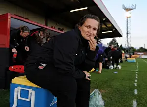 Laura Harvey Leads Arsenal Ladies FC Against Bristol Academy WFC in FA WSL Action