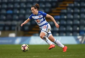 Lauren Bruton of Reading Faces Off Against Arsenal Ladies in WSL Action