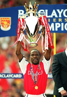 Lauren with the F. A. Barclaycard Premiership Trophy