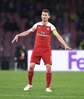 Napoli V Arsenal 2018-19 Prints: Laurent Koscielny in Action: Arsenal vs