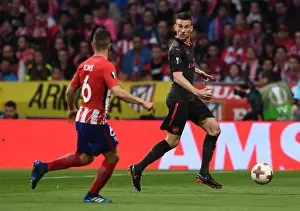 Atletico Madrid V Arsenal 2017-18 Prints: Laurent Koscielny in Action: Arsenal vs Atletico Madrid, UEFA Europa League Semi-Final