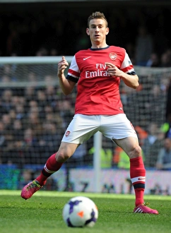 Chelsea V Arsenal 2013-14 Prints: Laurent Koscielny in Action: Chelsea vs. Arsenal, Premier League 2013-14