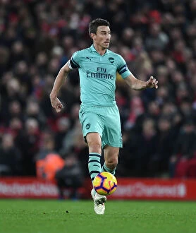 Images Dated 29th December 2018: Laurent Koscielny in Action: Liverpool vs. Arsenal, Premier League 2018-19