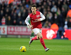 Swansea City V Arsenal 2011-12 Prints: Laurent Koscielny in Action: Swansea City vs. Arsenal, Premier League 2011-12