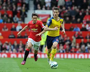 Manchester United V Arsenal 2014-15 Prints: Laurent Koscielny (Arsenal) Ander Herrera (Man Utd). Manchester United 1: 1 Arsenal