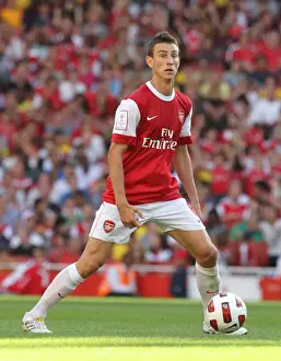 Arsenal V AC Milan 2010-11 Prints: Laurent Koscielny (Arsenal). Arsenal 1: 1 AC Milan. Emirates Cup Pre Season