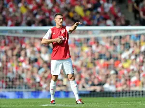 Arsenal V New York Red Bulls 2011-12 Prints: Laurent Koscielny (Arsenal). Arsenal 1: 1 New York Red Bulls. Emirates Cup Day 2