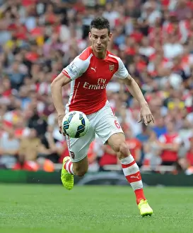 Arsenal V Manchester City 2014-15 Prints: Laurent Koscielny (Arsenal). Arsenal 2: 2 Manchester City. Barclays Premier League