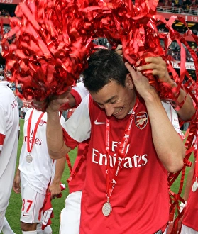 Koscielny Laurent Collection: Laurent Koscielny (Arsenal). Arsenal 3: 2 Celtic. Emirates Cup Pre Season