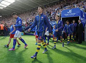Leicester City V Arsenal 2014-15 Prints: Laurent Koscielny (Arsenal). Leicester City 1: 1 Arsenal. Barclays Premier League