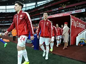 Laurent Koscielny (Arsenal) walks out of the tunnel before the match. Arsenal 0: 1 Chelsea