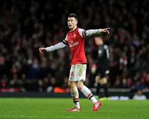 Arsenal V Everton 2013-14 Prints: Laurent Koscielny: Arsenal's Defensive Powerhouse vs. Everton (2013-14)