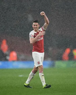 Arsenal V Manchester United 2018-19 Prints: Laurent Koscielny: Arsenal's Defiant Figure Amidst Manchester United Battle