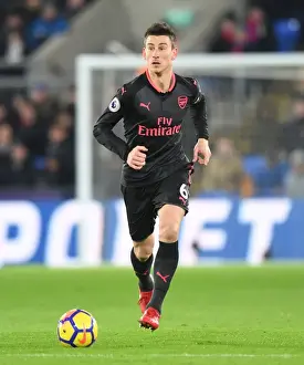 Crystal Palace V Arsenal 2017-18 Prints: Laurent Koscielny Focused Amidst Crystal Palace vs Arsenal Premier League Clash